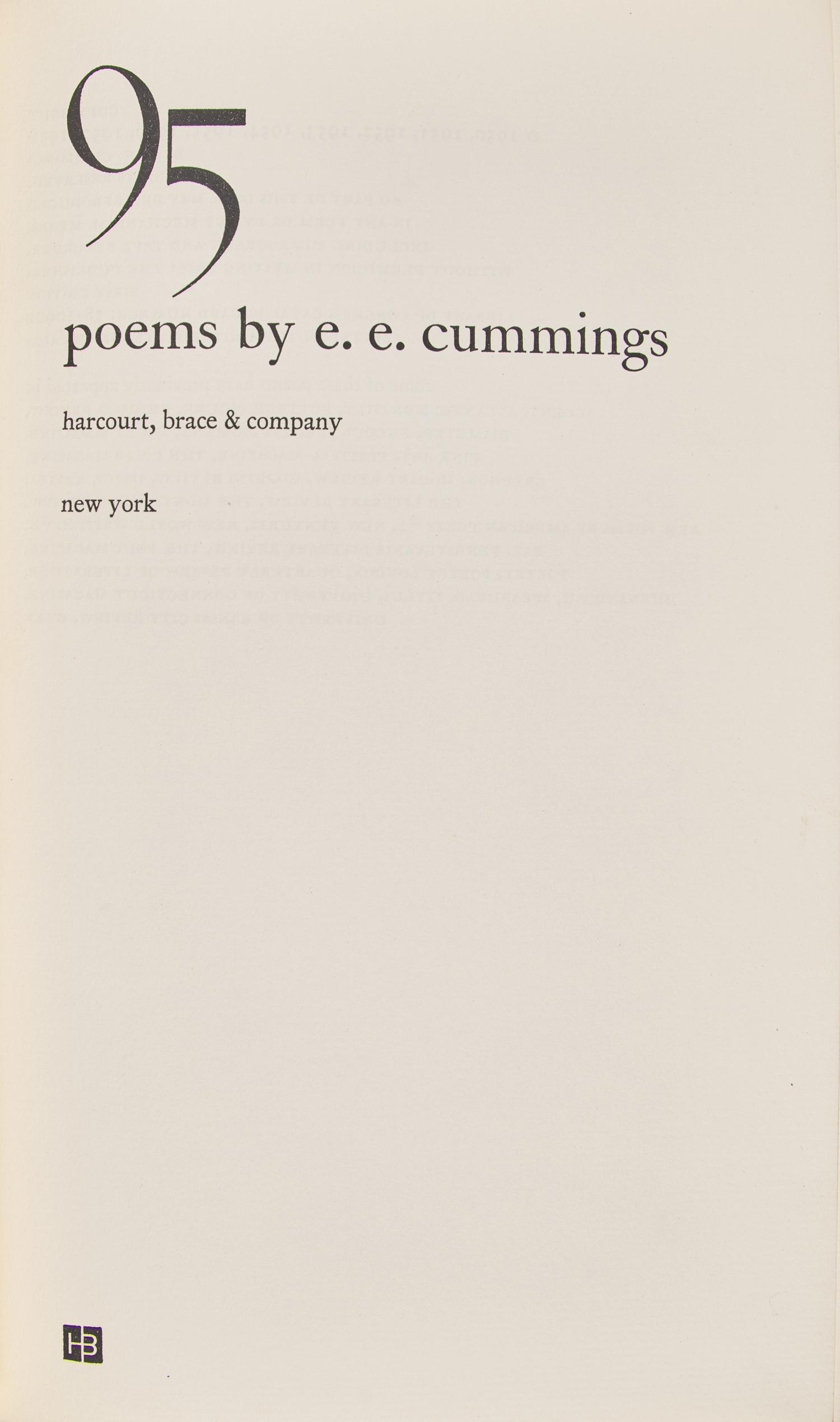 [Literature] cummings, e.e. 95 poems