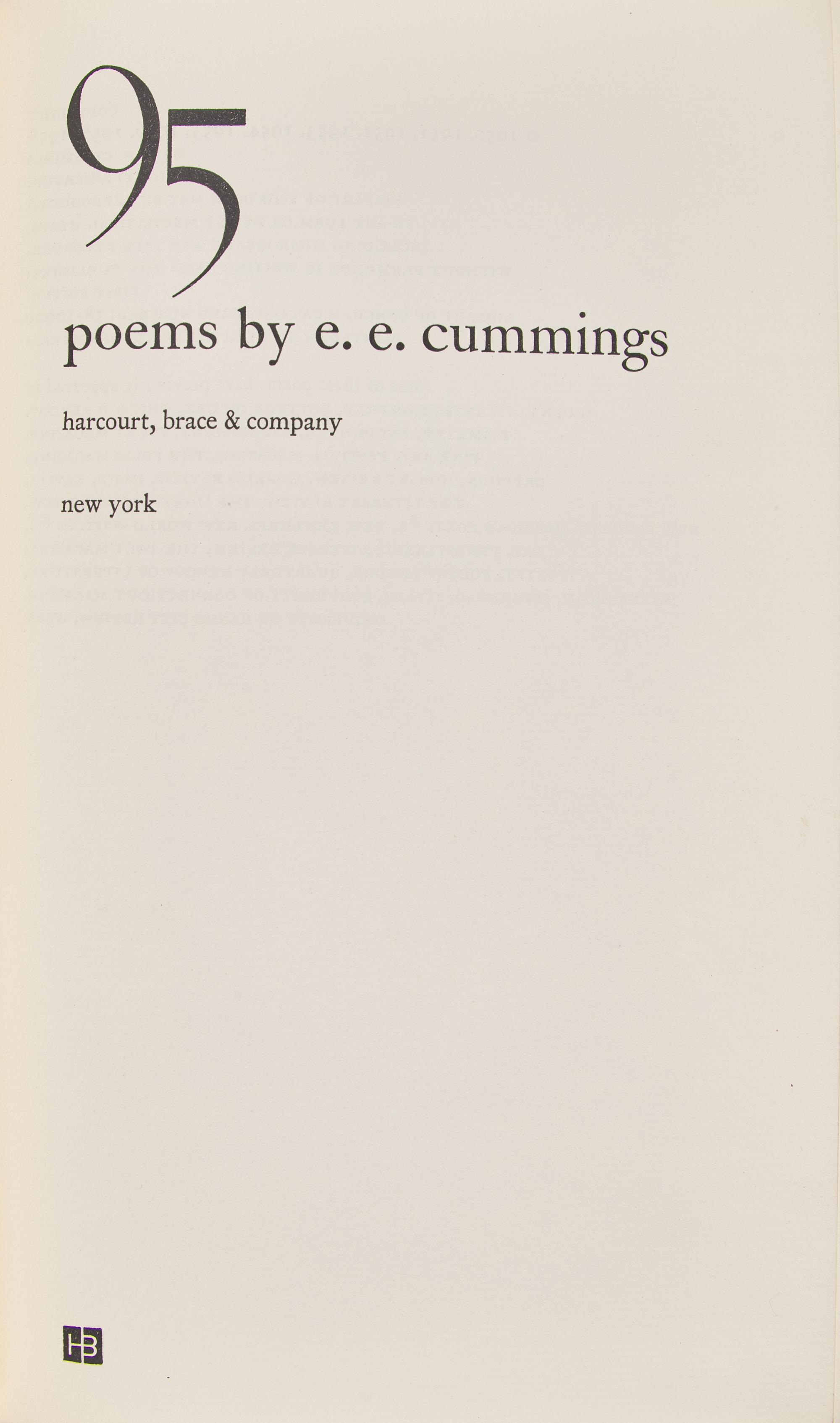 [Literature] cummings, e.e. 95 poems