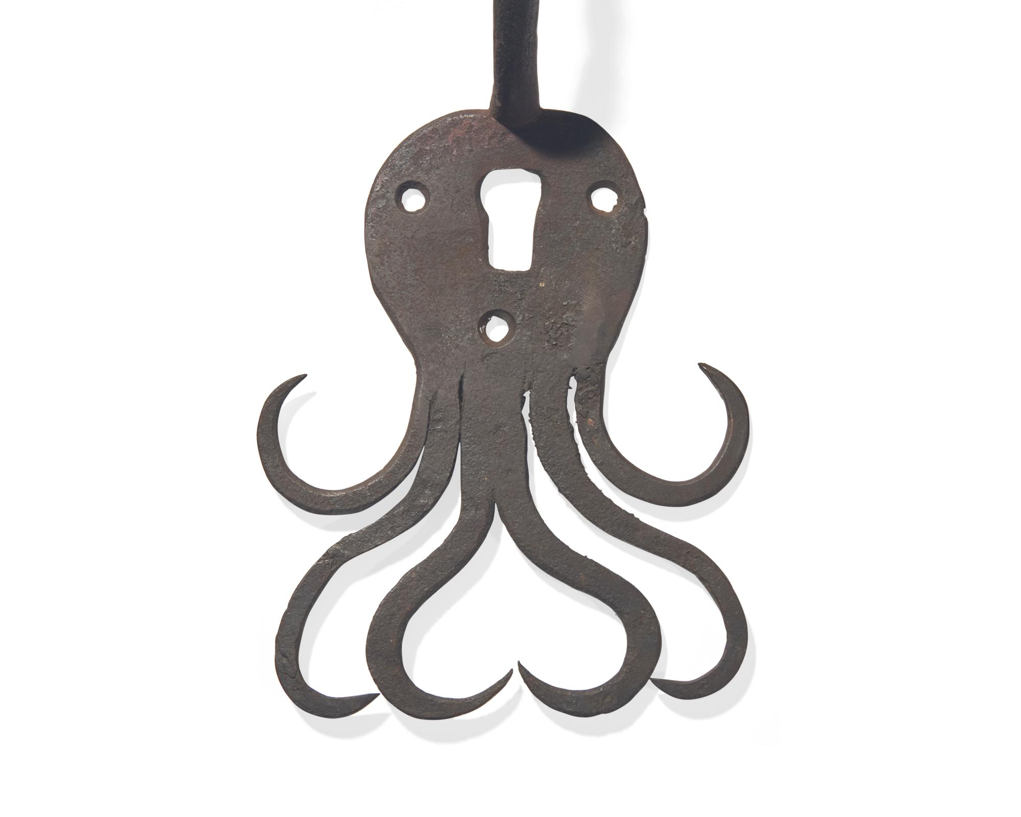 Two Wrought Iron Door Pulls, Pennsylvania, 18th / Early 19th Century