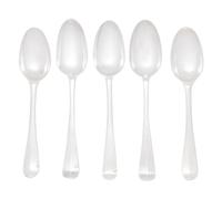 Five Irish Silver Soup Spoons
