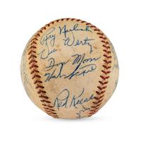 A 1955 Cleveland Indians Team Signed Autograph Baseball (Beckett Authentication Services)