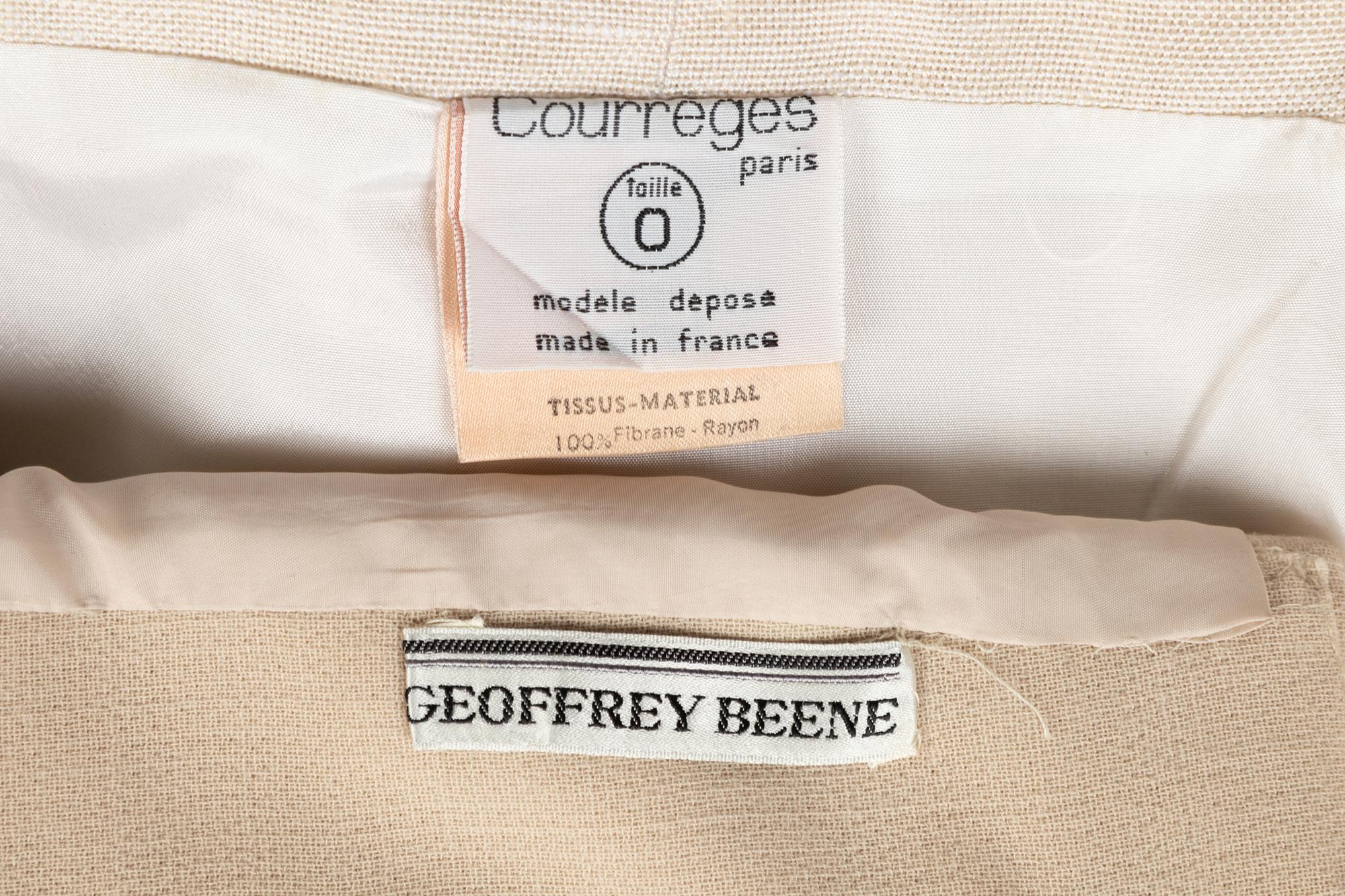 Two Vintage Dresses: One Courrèges and One Geoffrey Beane Two-Piece Ensemble, 1960s-1970s