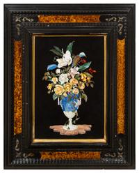 An Italian Pietra Dura Plaque Height 16 x width 10 3/4 inches. — 19TH/20TH CENTURY