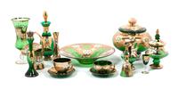 A Collection of Continental Glass Table Articles Height of first set 6 3/4 inches. — 20TH CENTURY
