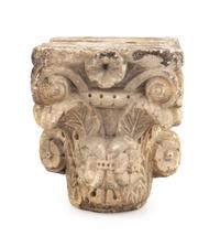 An Italian Carved Stone Capital From Palazzo Odescalchi