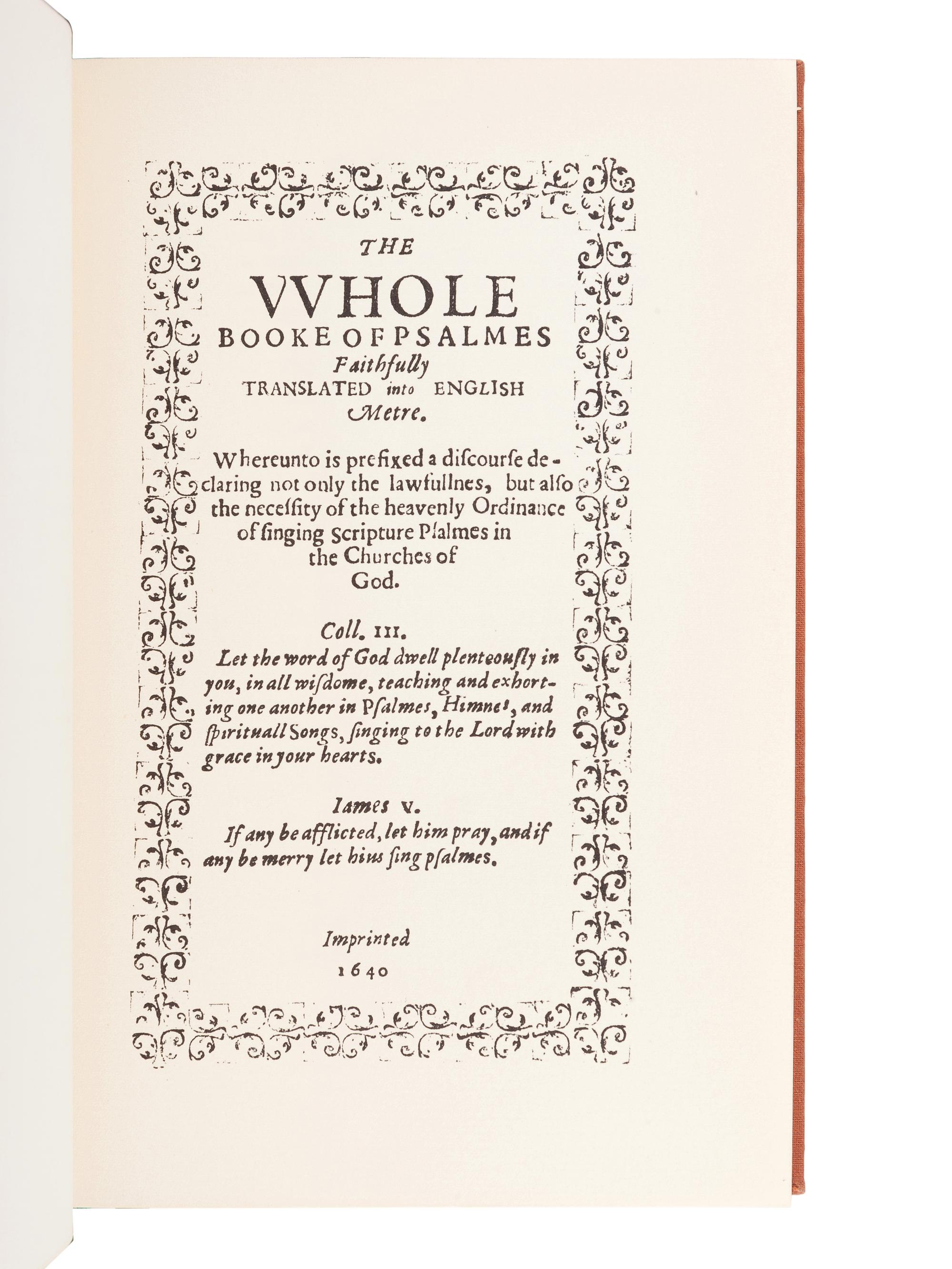 [BIBLES - FACSIMILES]. A group of 5 Bibles in facsimile, comprising: