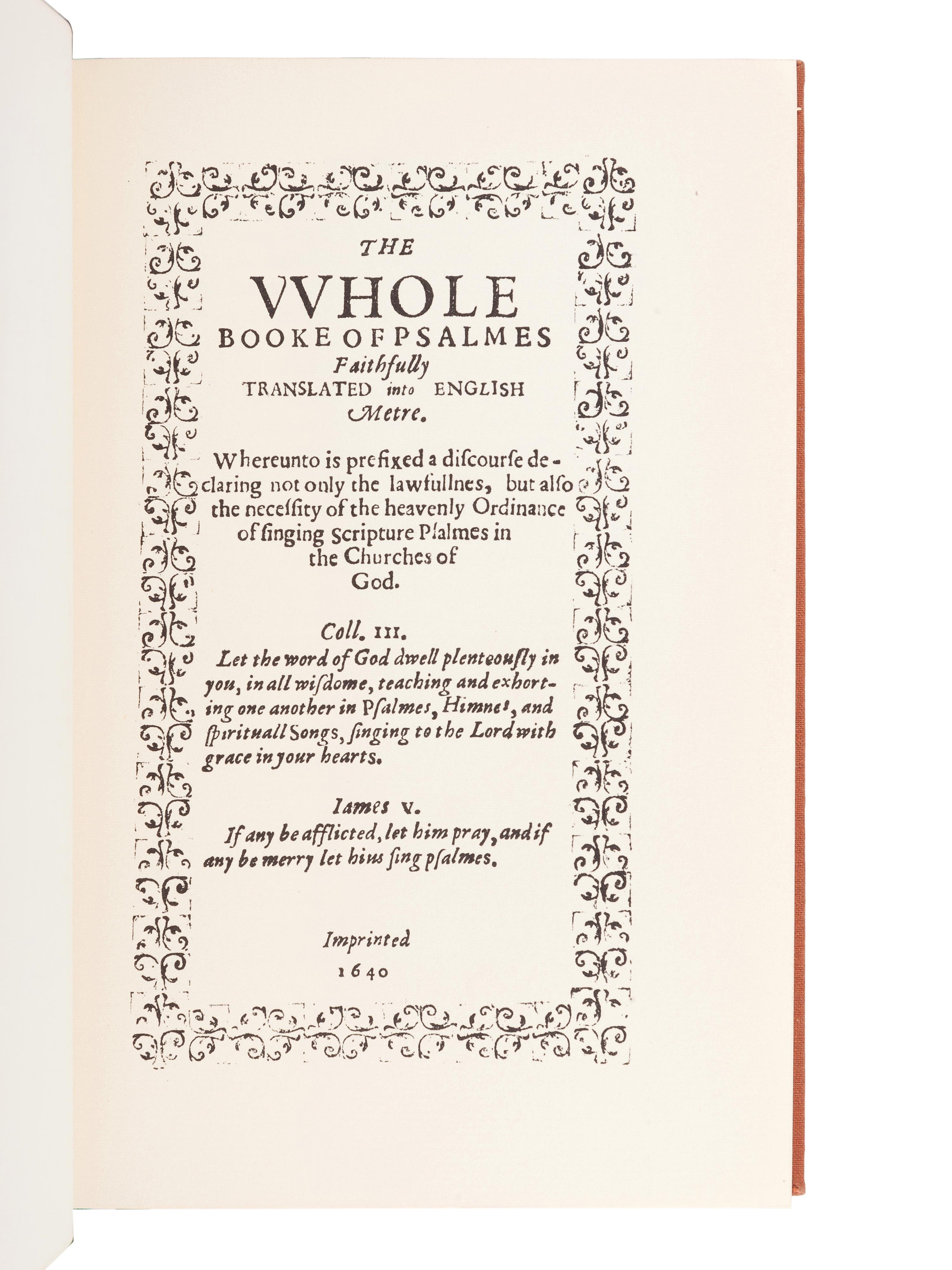 [BIBLES - FACSIMILES]. A group of 5 Bibles in facsimile, comprising:
