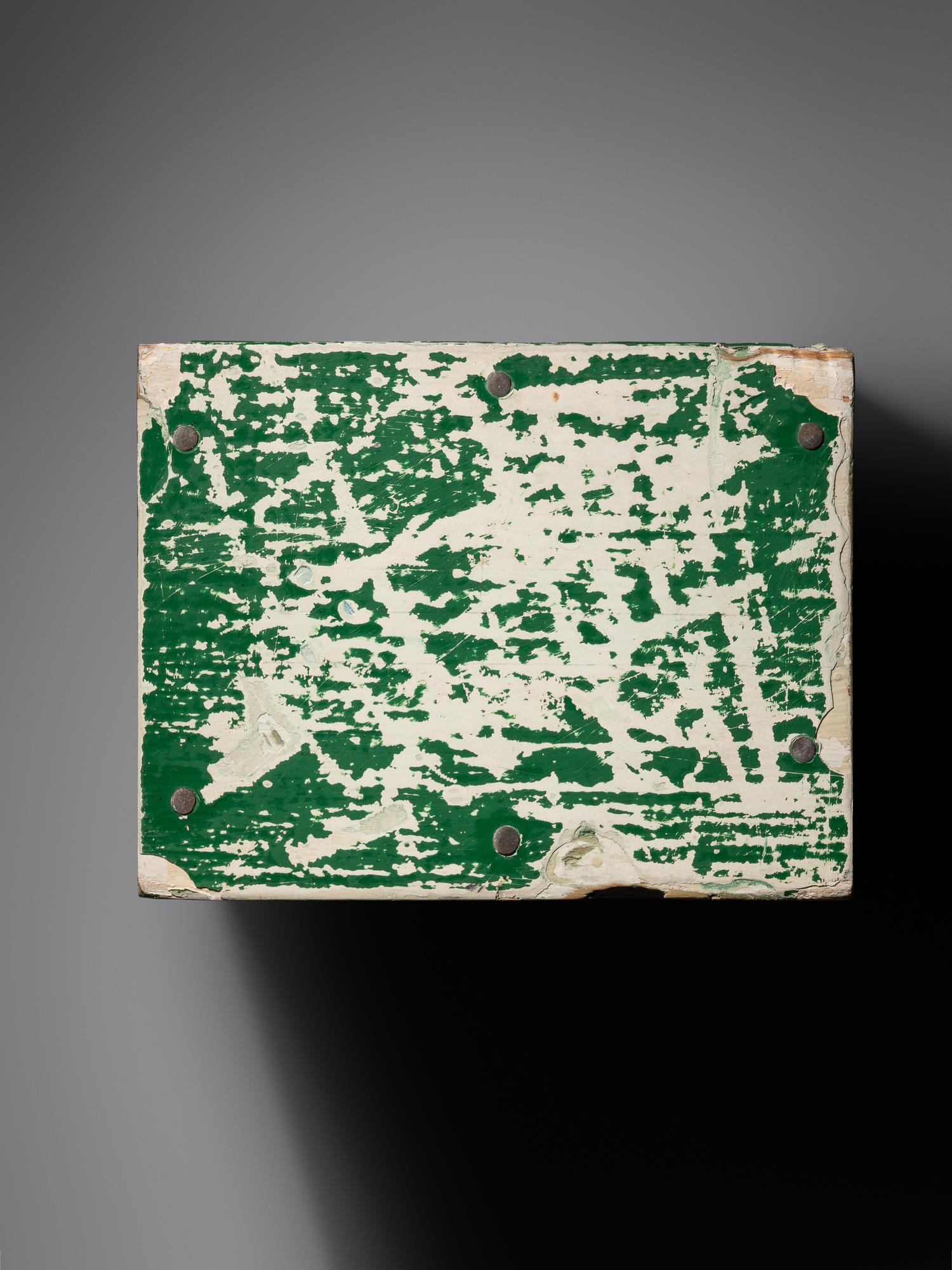 Green Painting with Drawing