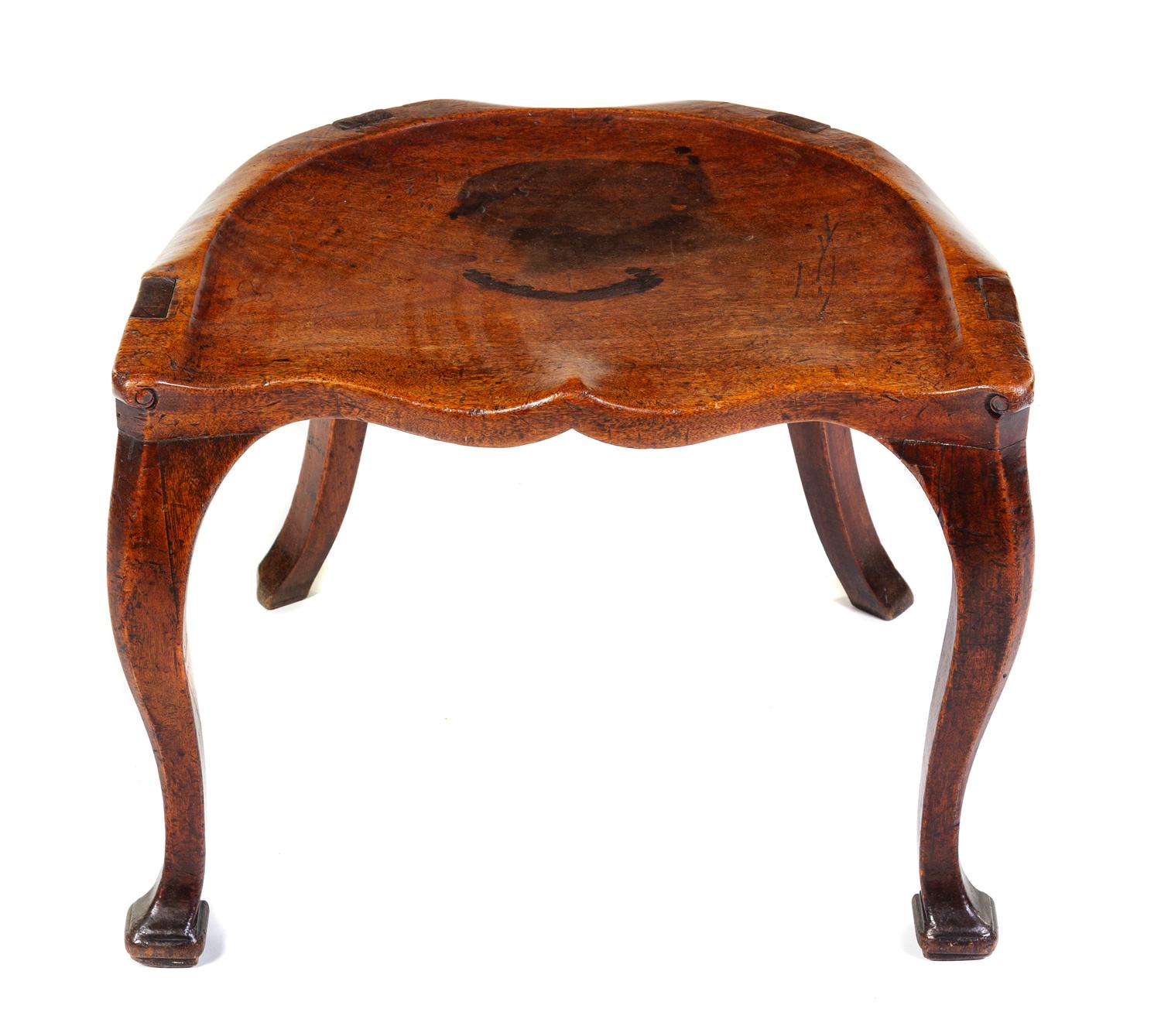 A George III Provincial Mahogany Stool Height 17 1/2 inches. — LATE 18TH/EARLY 19TH CENTURY
