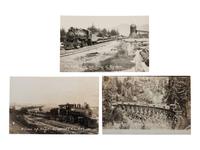 [EPHEMERA]. A group of 72 RPPCs and photographs of logging views.