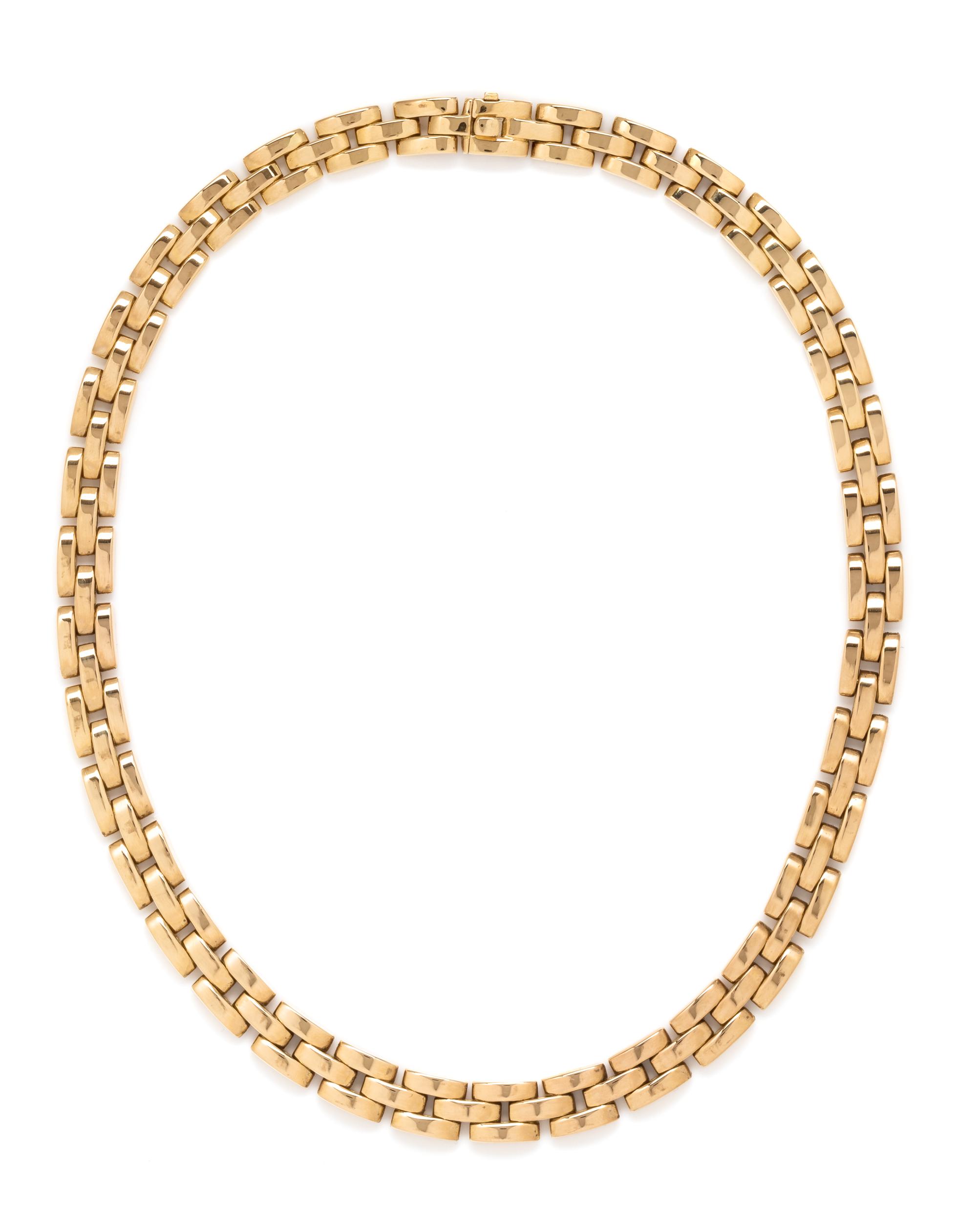 CARTIER, YELLOW GOLD 'MAILLON PANTHÈRE' NECKLACE