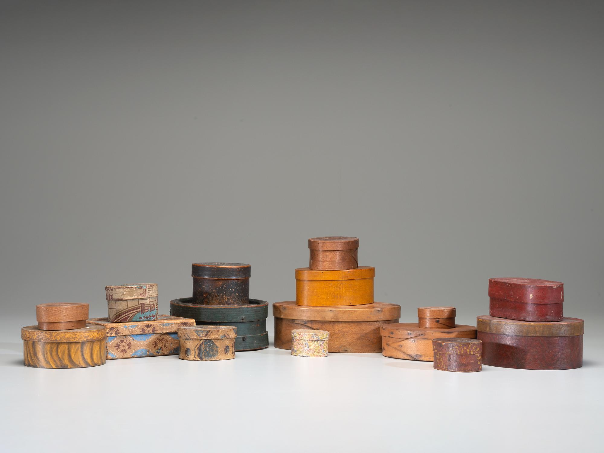 Twenty Wallpaper and Bentwood Pantry and Trinket Boxes