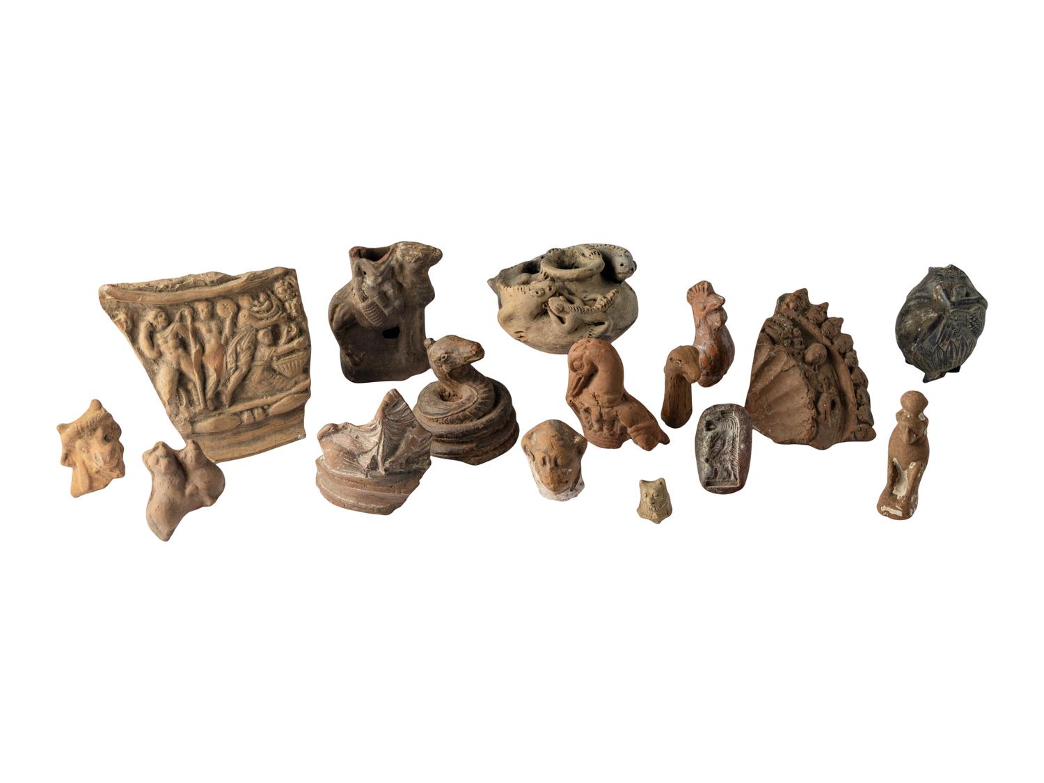 16 Egyptian Terracotta Figures