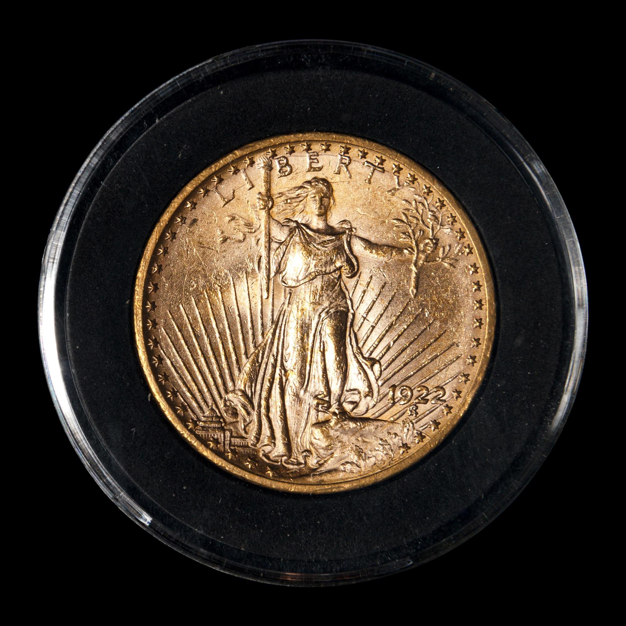 A 1922 Saint Gaudens $20 Gold Coin