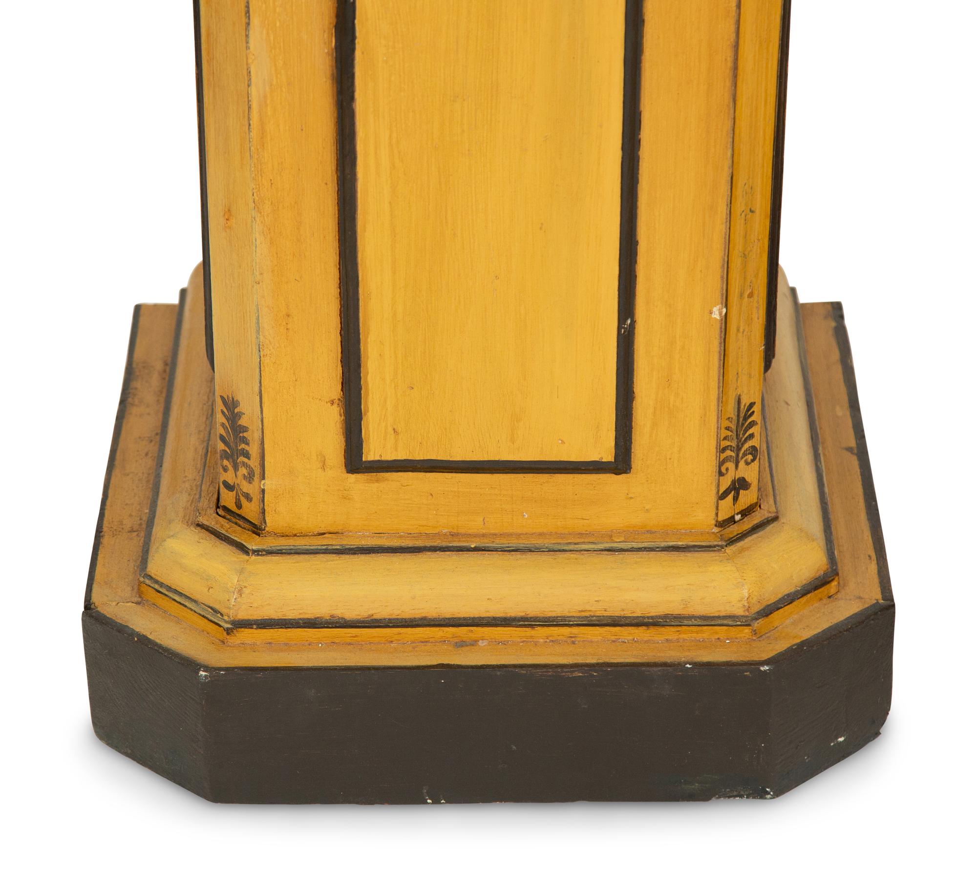 A Pair of Charles X Style Painted Pedestals