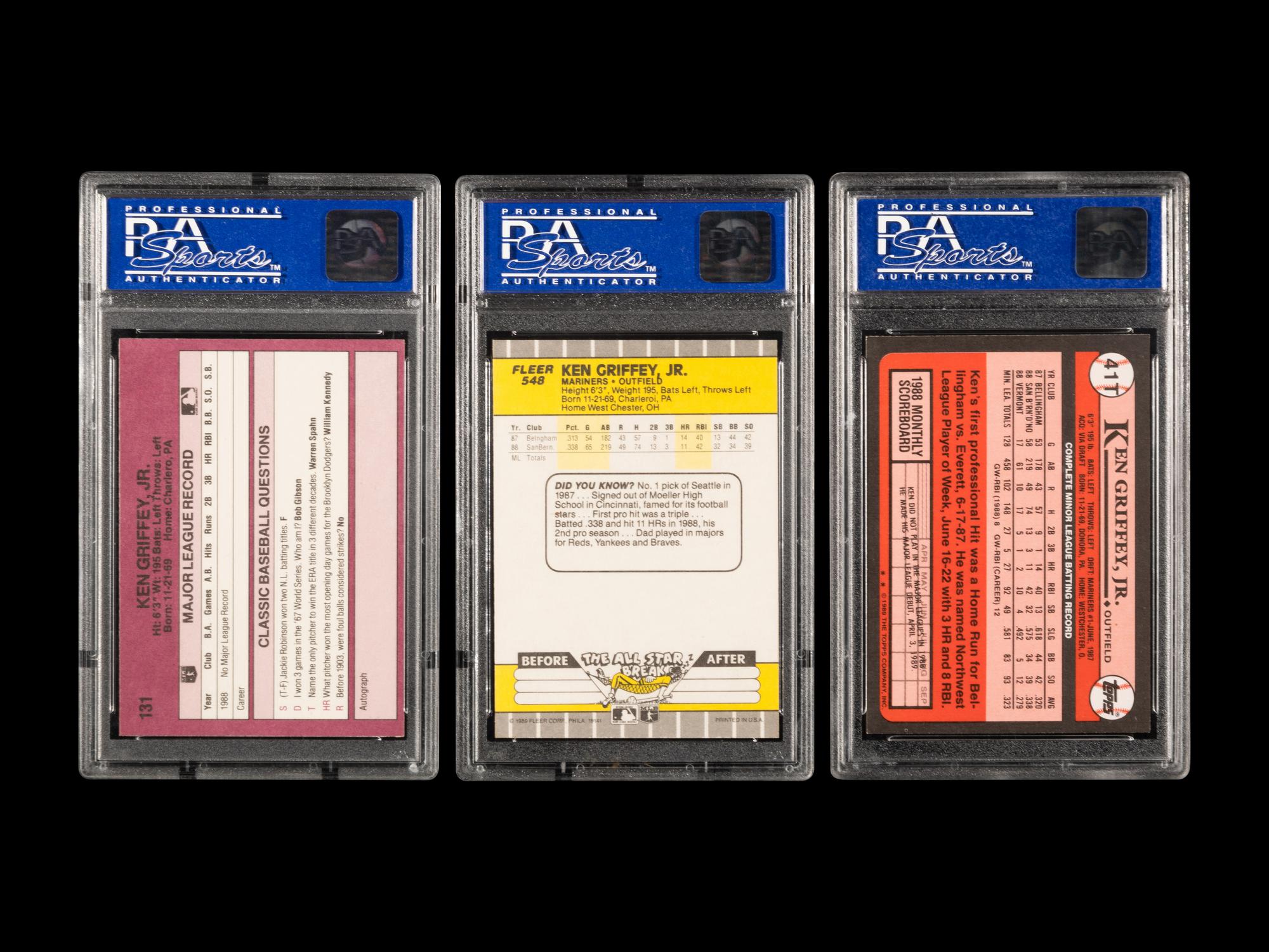 A Group of 12 Ken Griffey Jr. PSA Graded Rookie Cards,