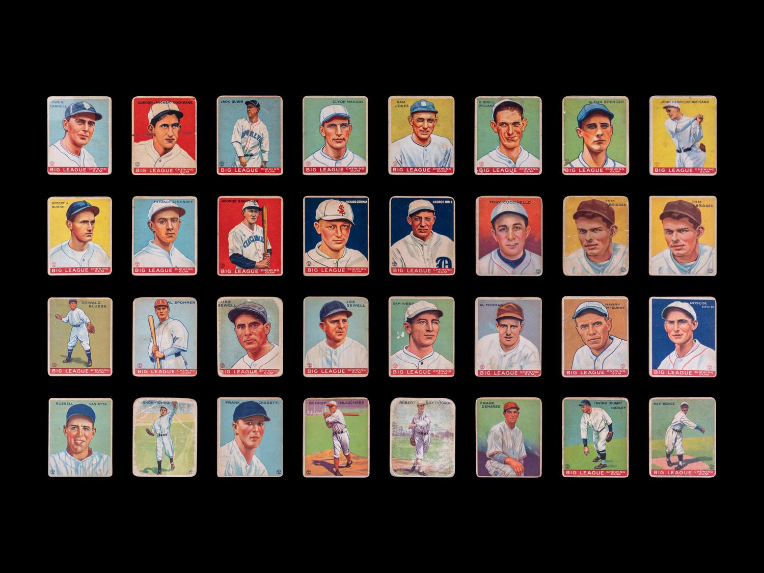 A Partial Set of 1933 Goudey Baseball Cards Including Multiple Hall of Famers (114/239)