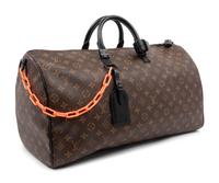 Louis Vuitton Keepall Bandoulière 50 in Monogram Coated Canvas, Solar Ray, Virgil Abloh, Spring Summer 2019