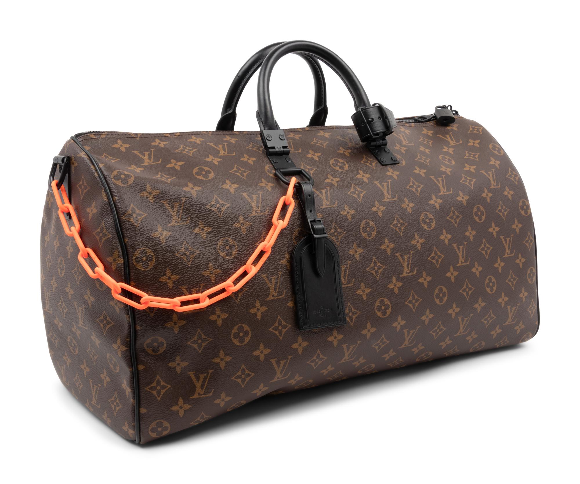Louis Vuitton Keepall Bandoulière 50 in Monogram Coated Canvas, Solar Ray, Virgil Abloh, Spring Summer 2019