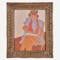 March Avery (American, B. 1932) Red Scarf