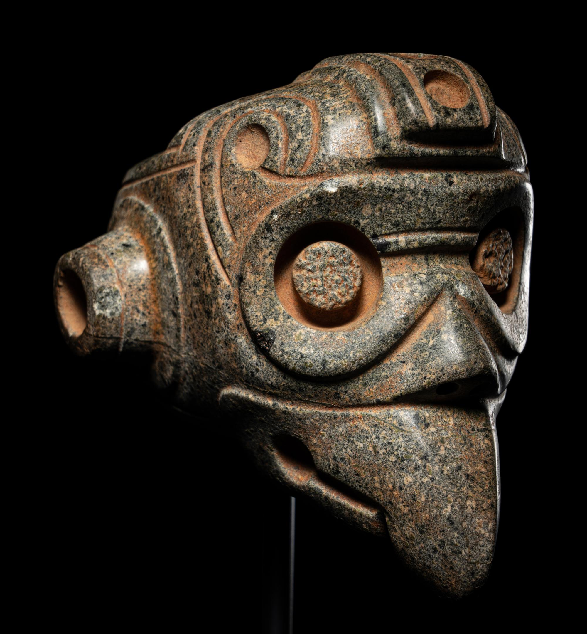 A Costa Rican Jade Anthropomorphic Mace Head