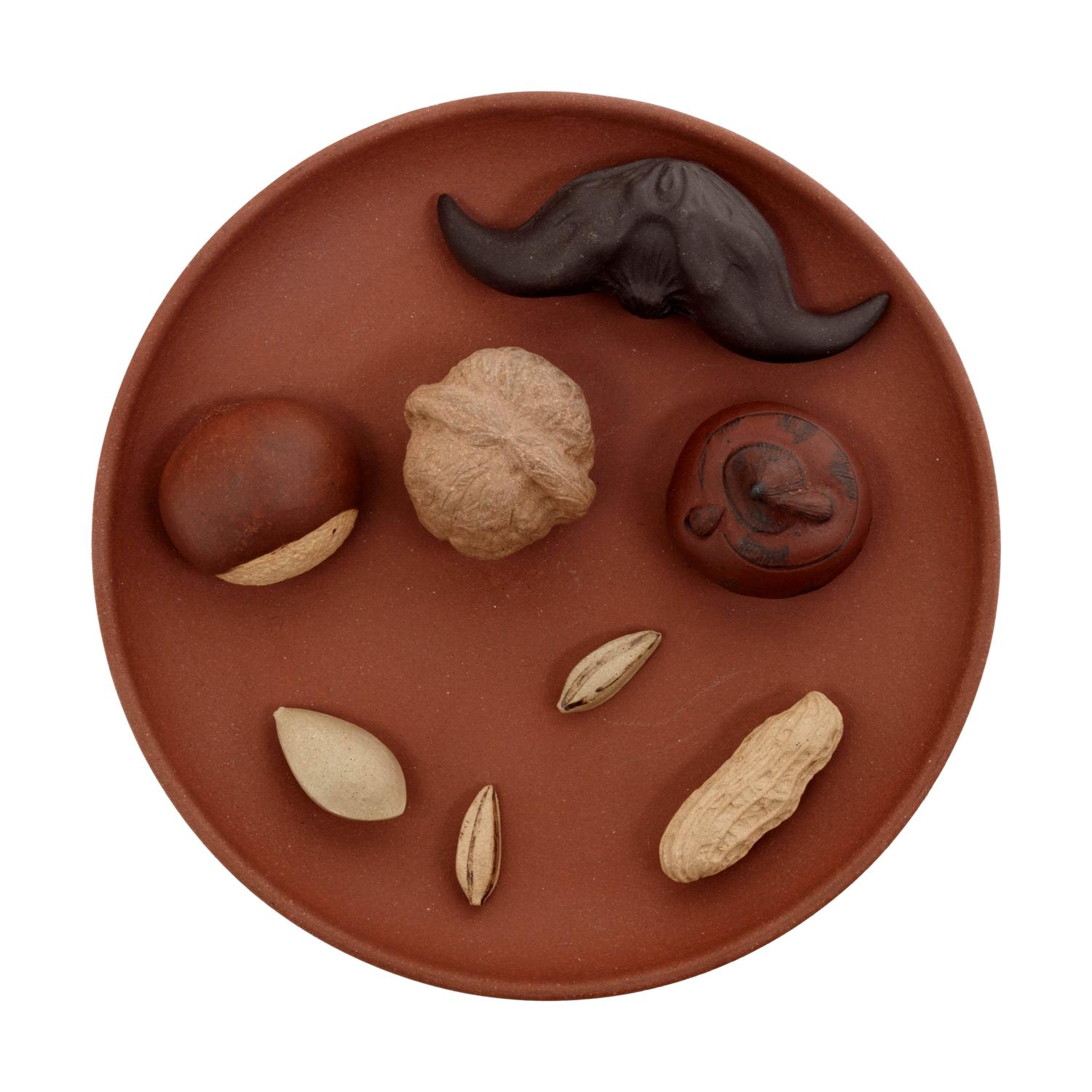 A Set of Chinese Yixing Pottery Models of Fruits