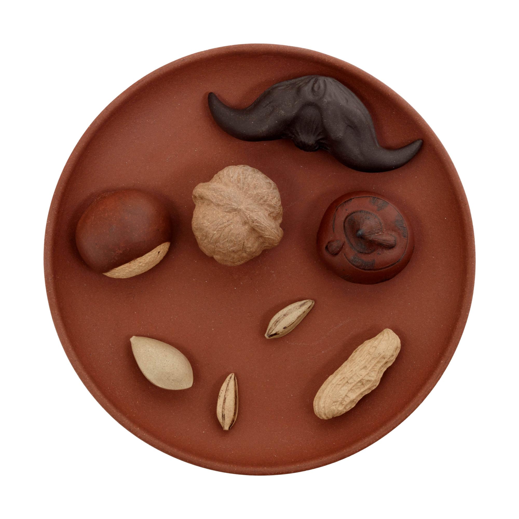A Set of Chinese Yixing Pottery Models of Fruits