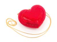 A Kathrine Baumann Red Heart Minaudiere, 5" x 4.5".