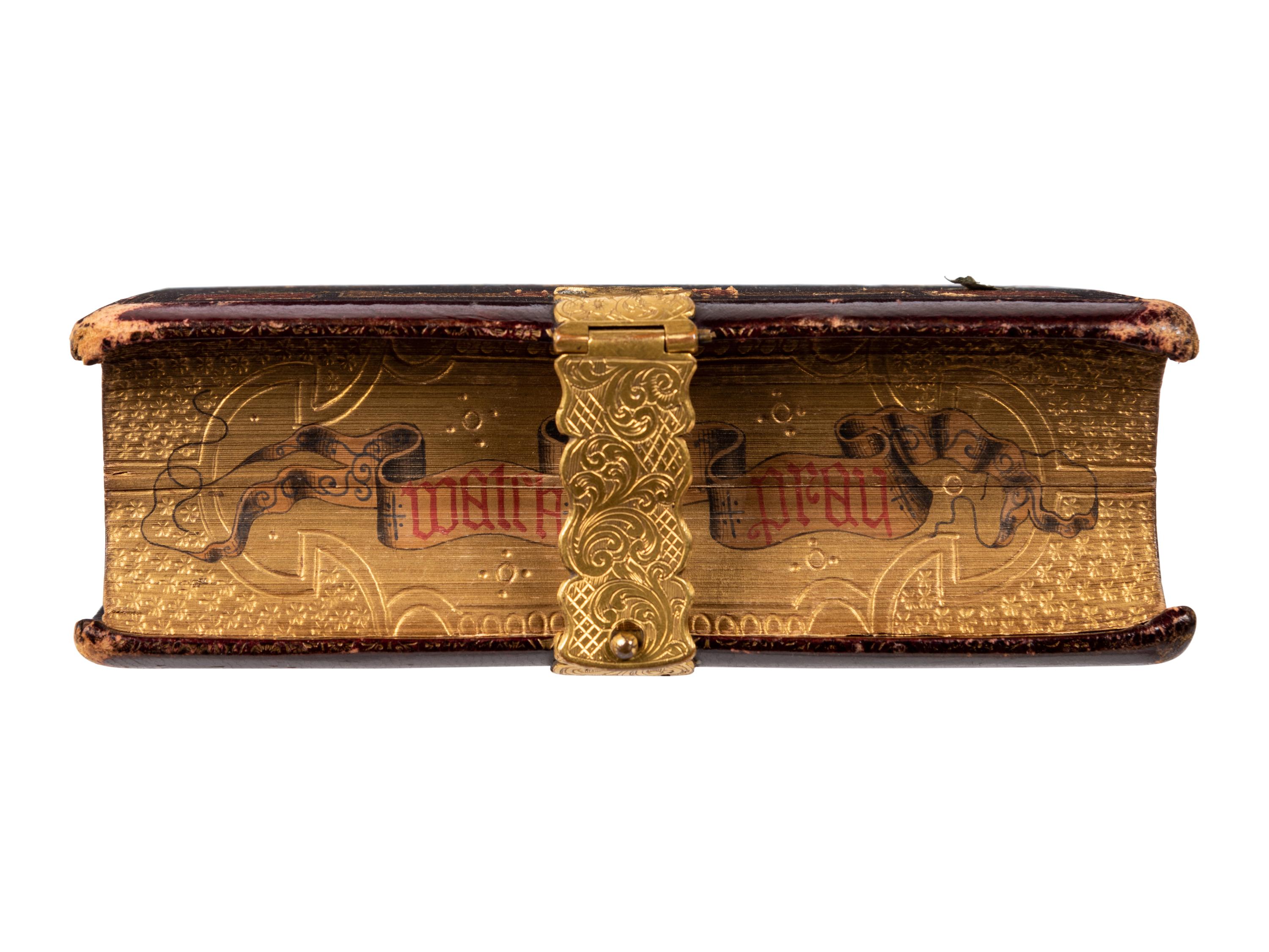 [FORE-EDGE PAINTING] -- A group of 6 religious works in 3 volumes with FORE-EDGE PAINTINGS, comprising: