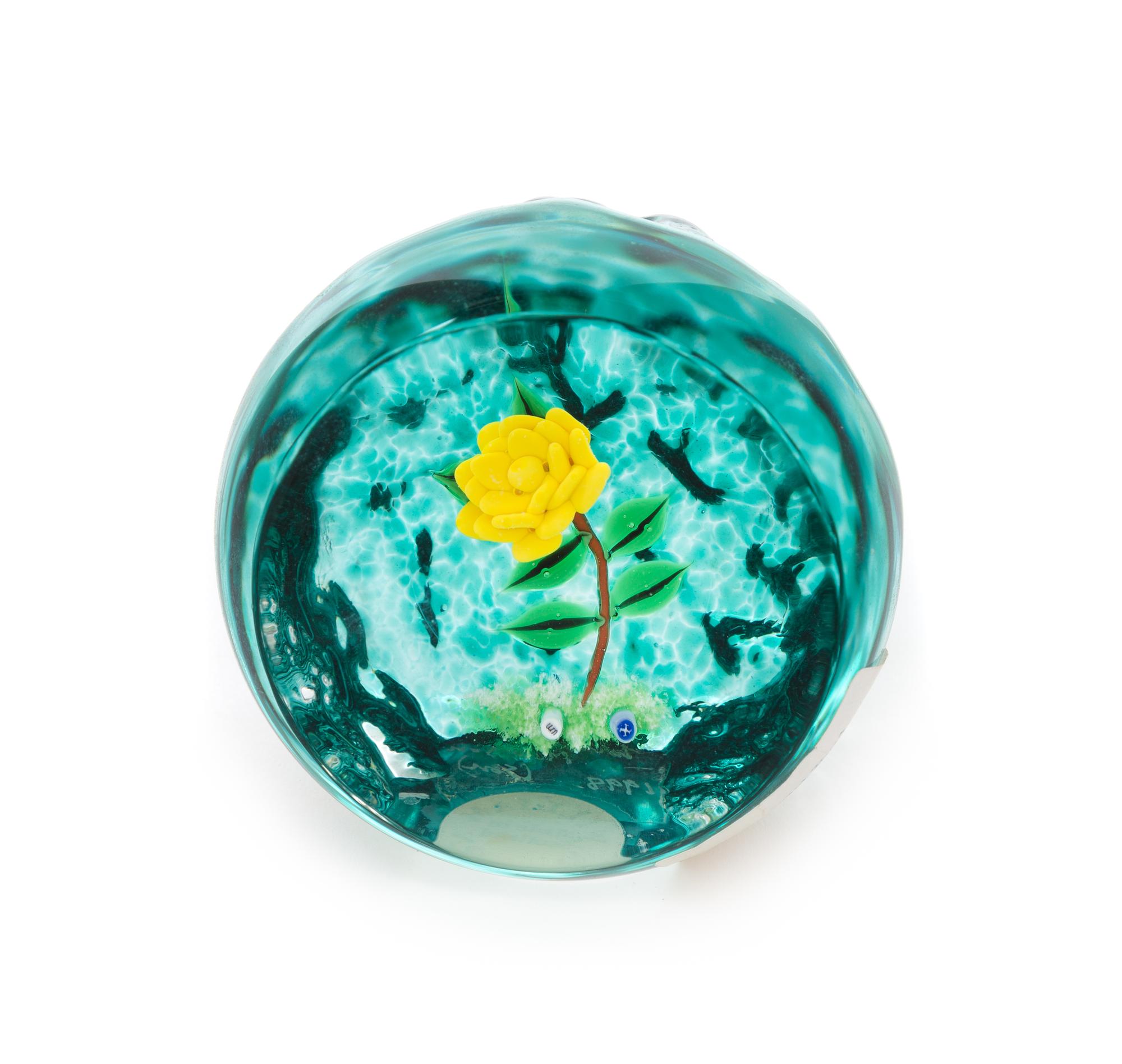 William Manson, (Scottish), a flower paperweight, 1998
