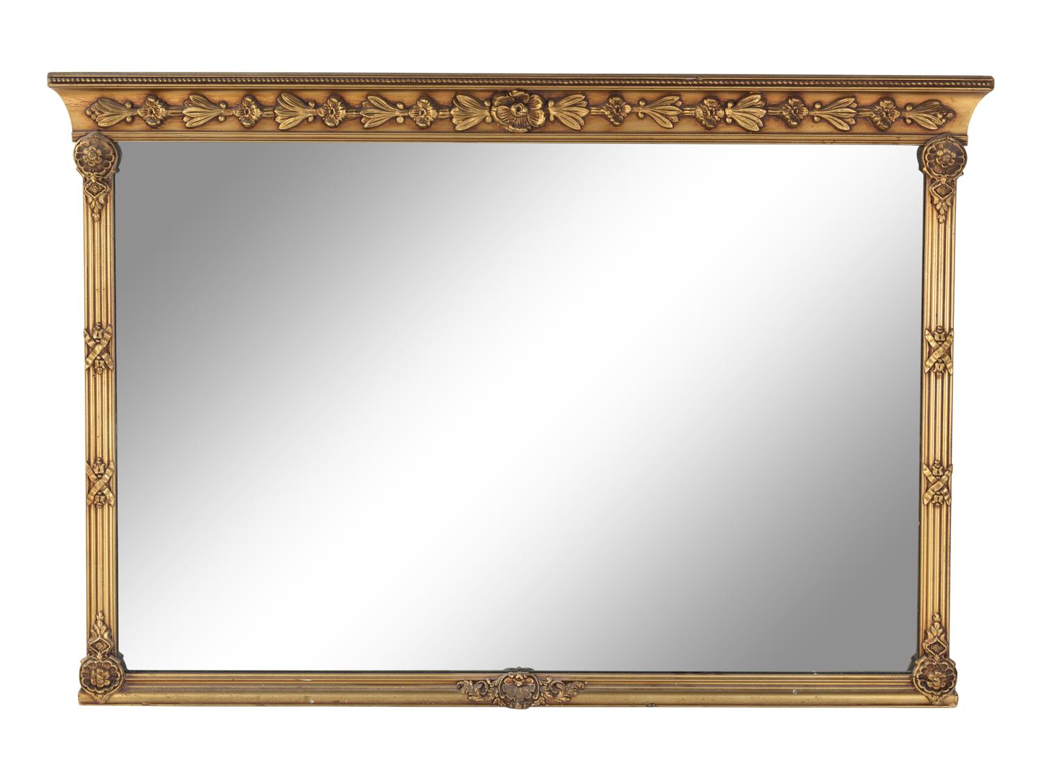 A Neoclassical Style Giltwood Mirror