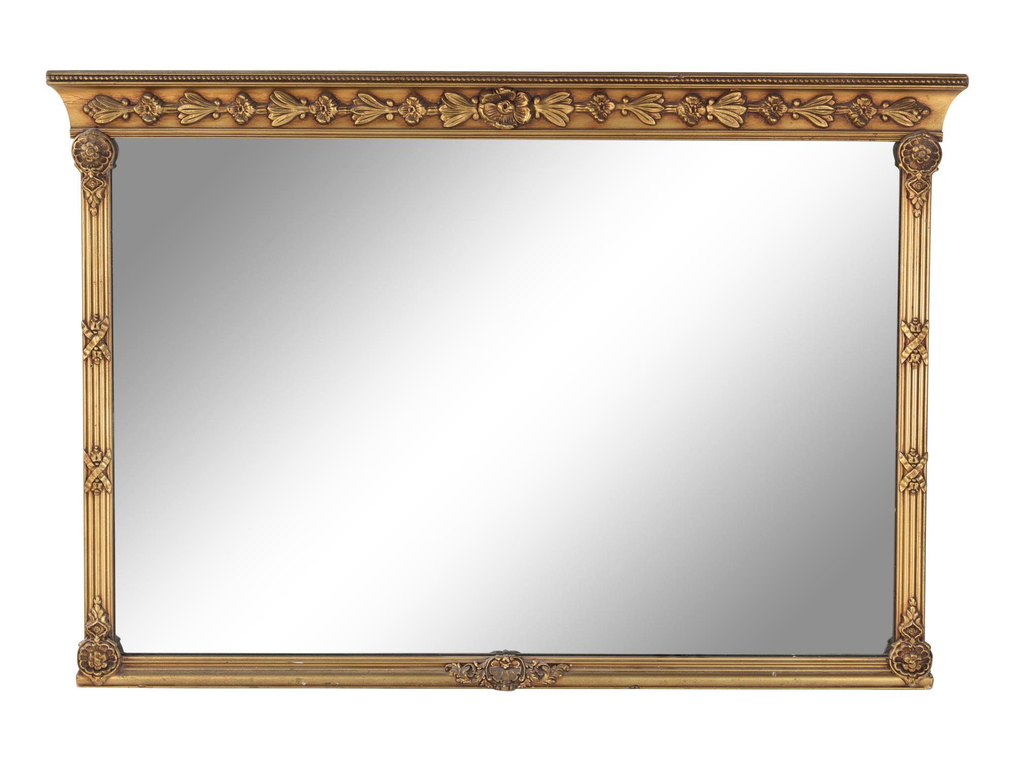 A Neoclassical Style Giltwood Mirror