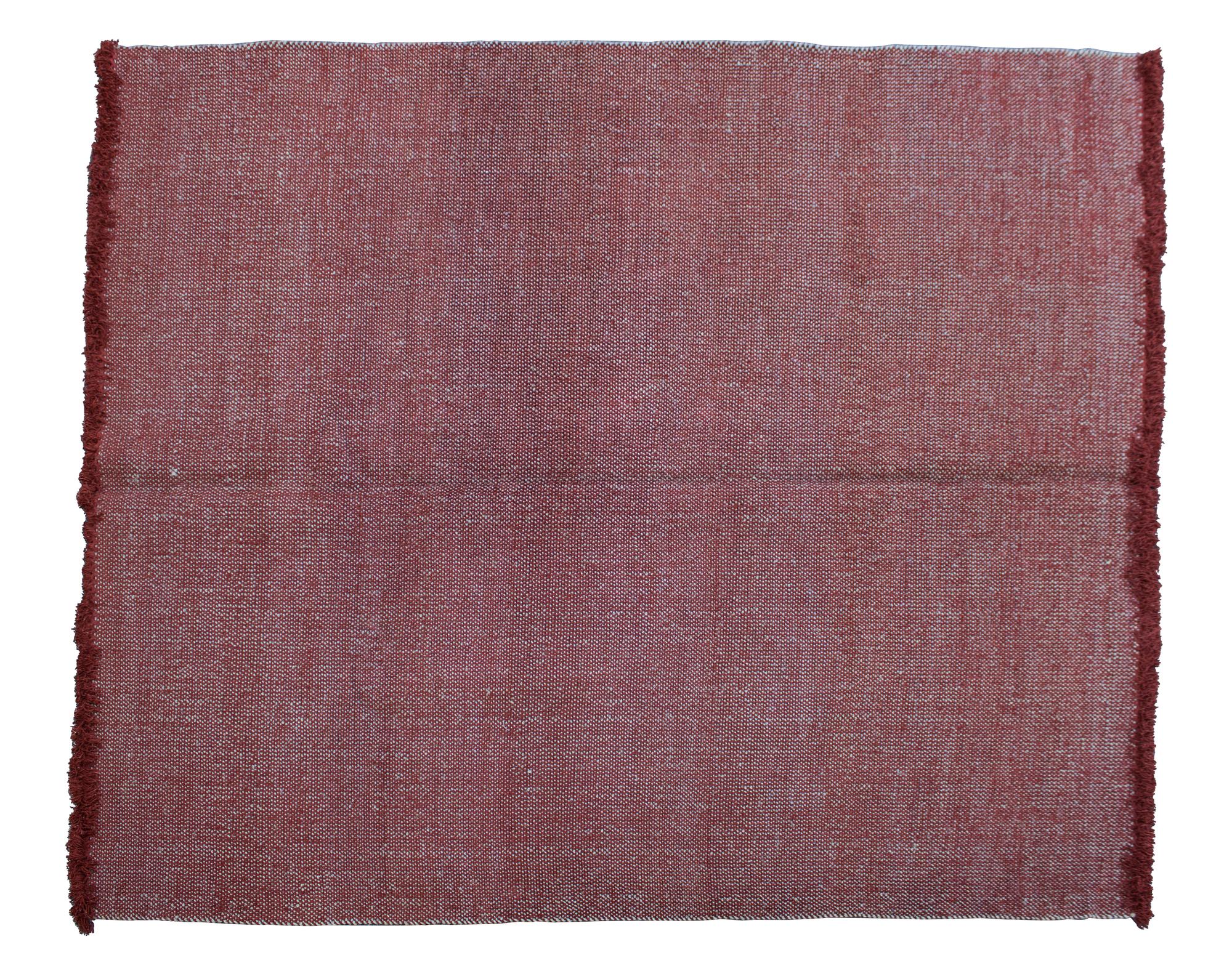 A Chenille Cotton and Sisal Woven Rug 111 x 94 inches. — 20TH CENTURY
