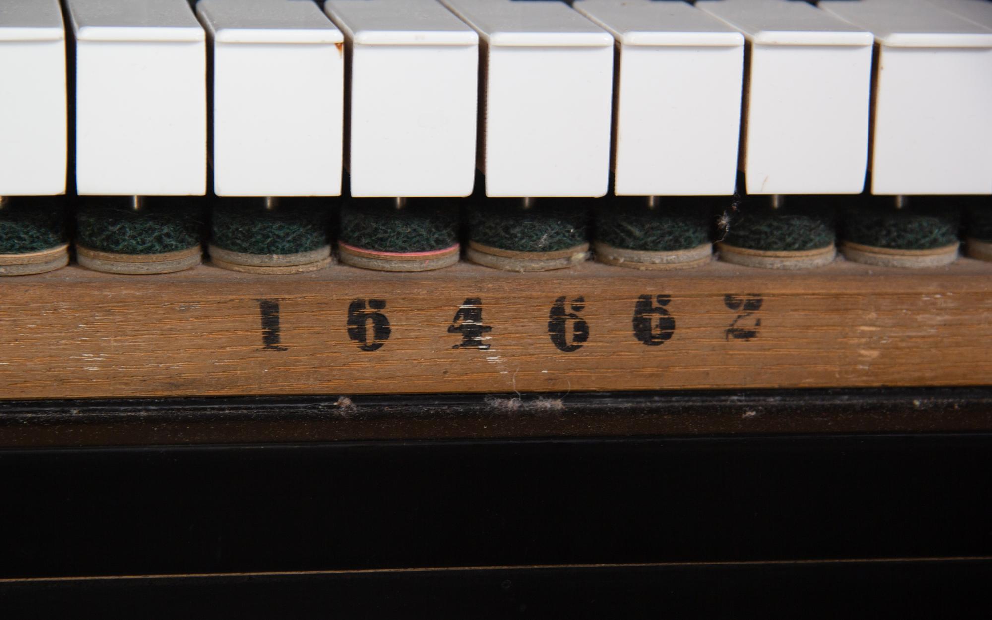 A Steinway and Sons Black Lacquered Model O Piano