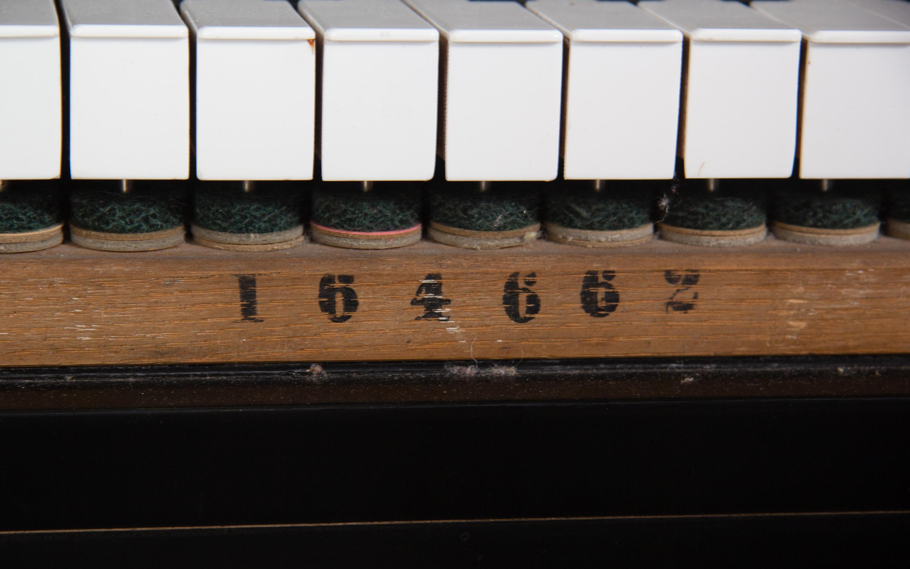 A Steinway and Sons Black Lacquered Model O Piano