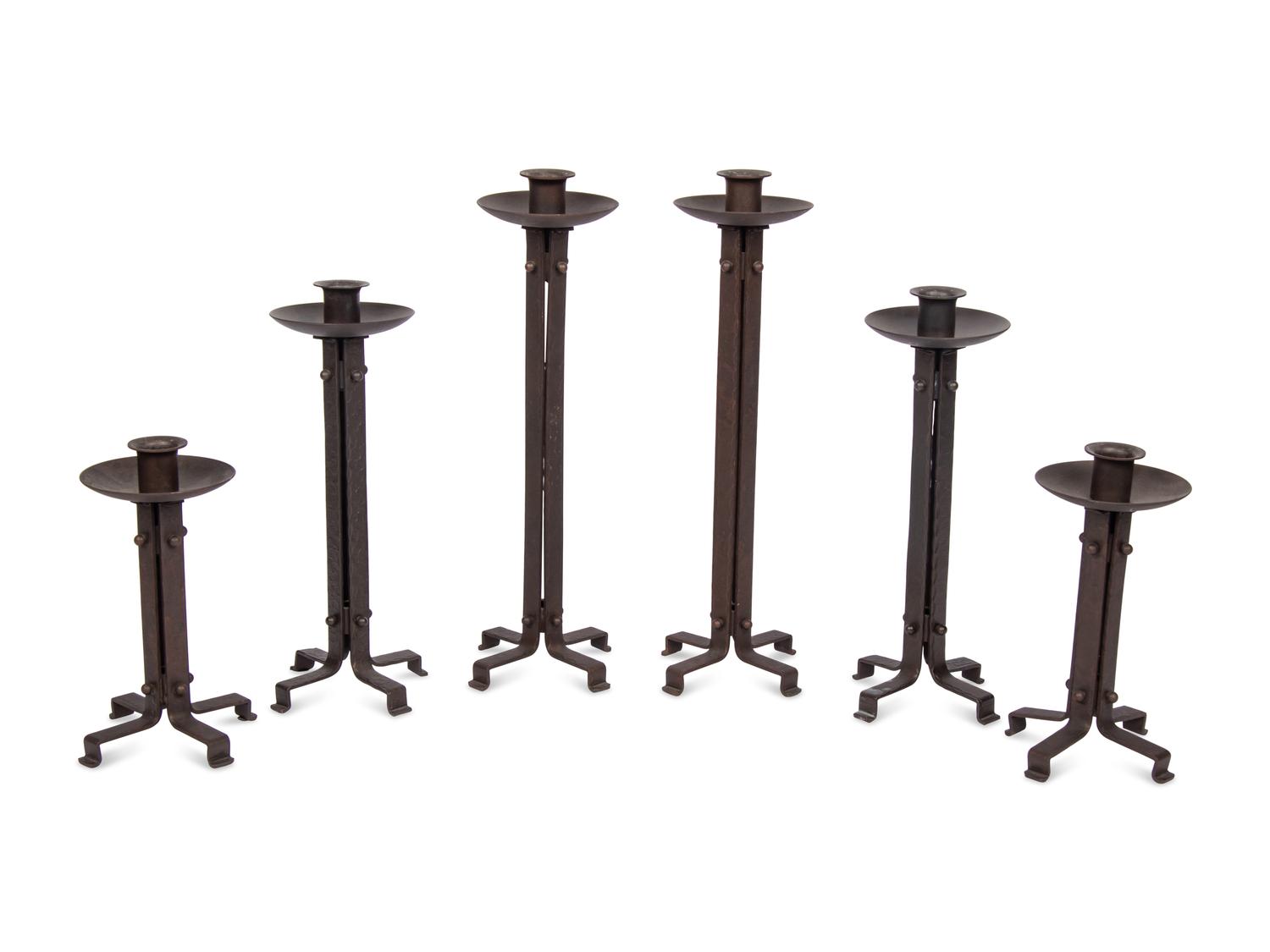 A Set of Six Candlesticks