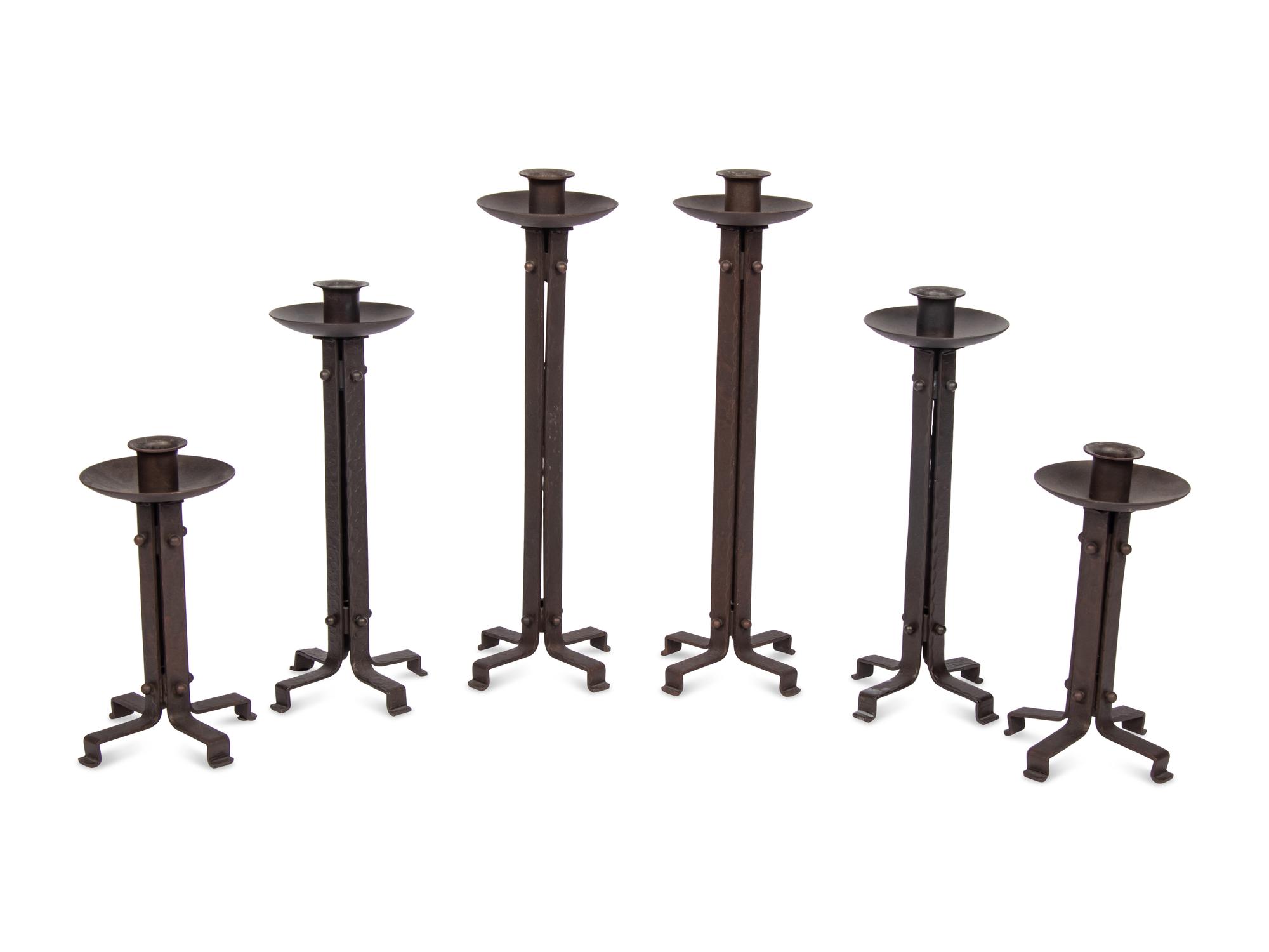 A Set of Six Candlesticks