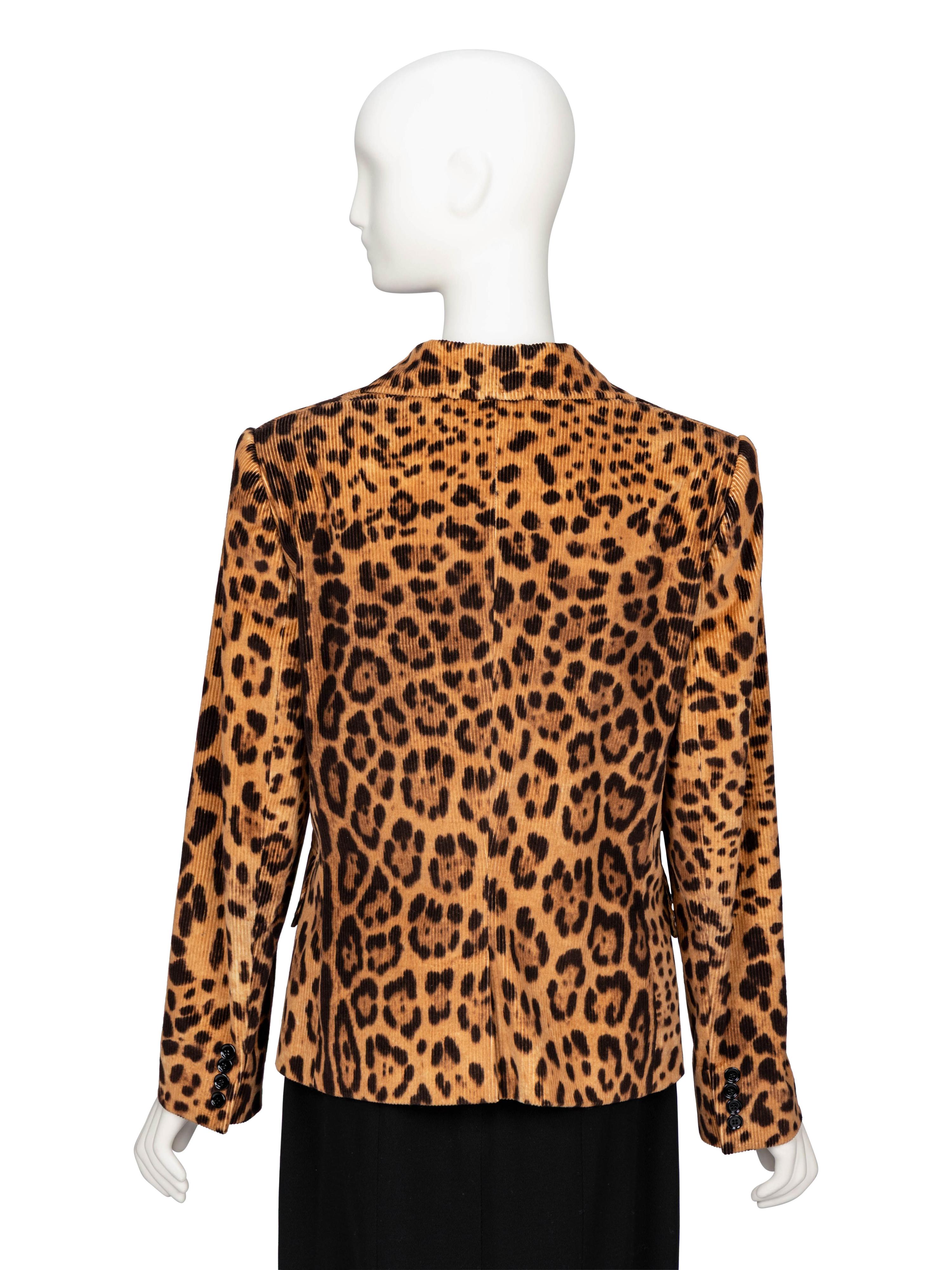 Dolce & Gabbana, Leopard-Print Corduroy Blazer & Cardigan