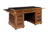 A Directoire Style Brass Mounted Mahogany Pedestal Desk