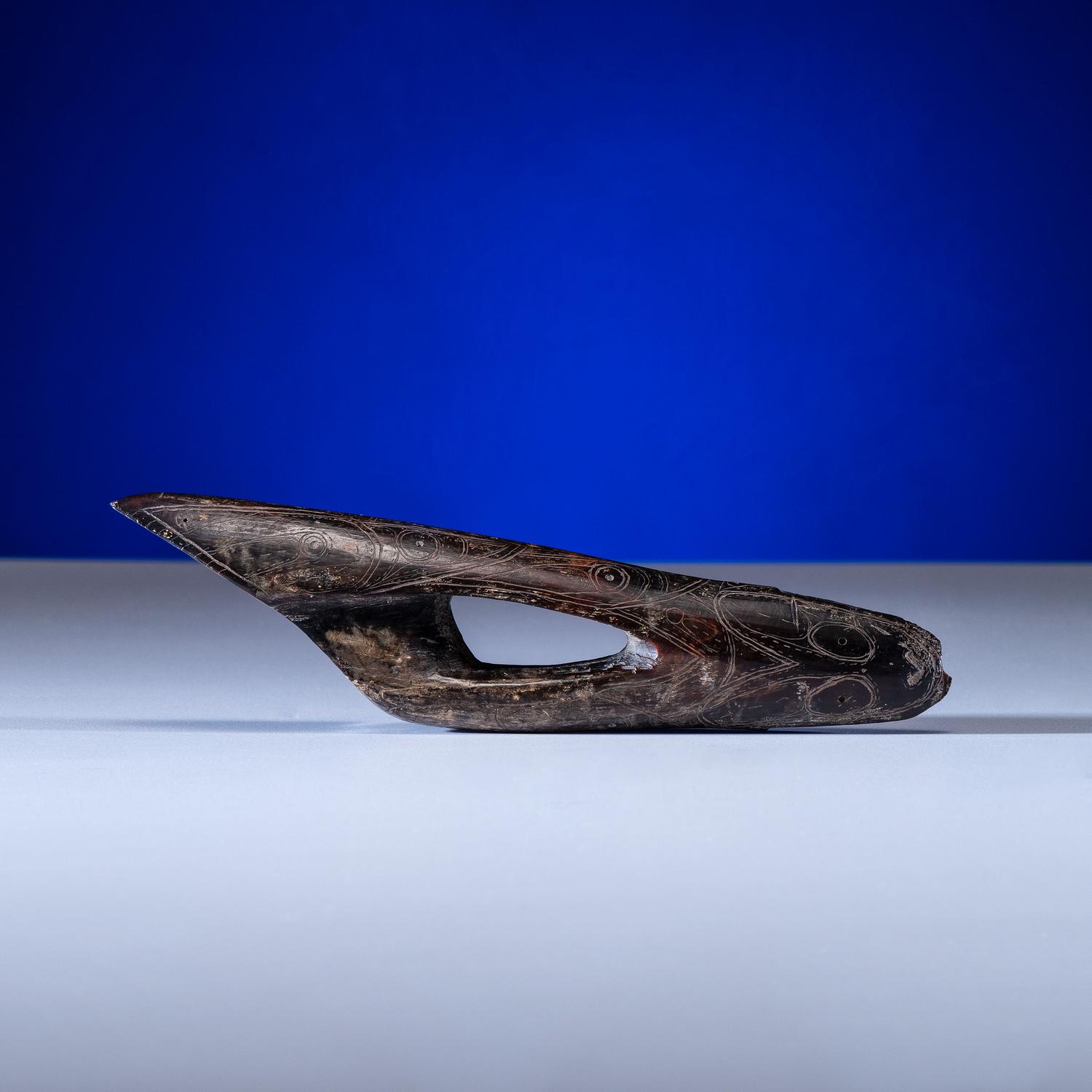 Old Bering Sea Culture Fossilized Walrus Ivory Harpoon Socket