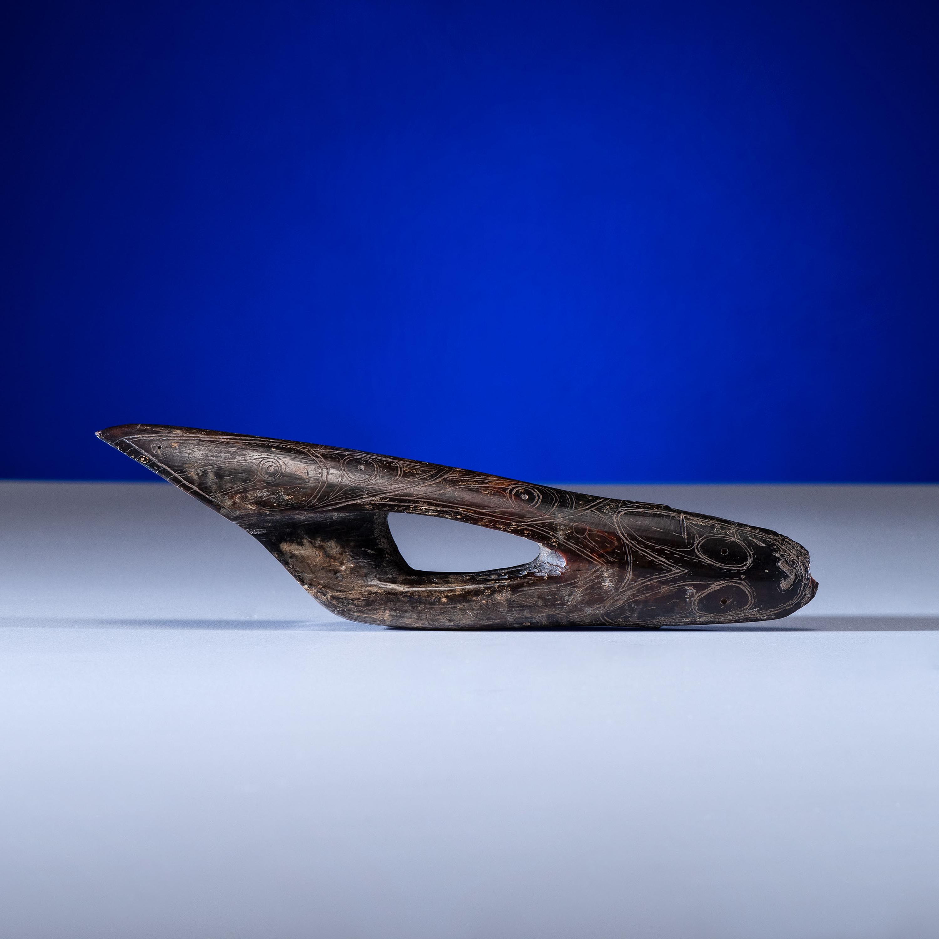 Old Bering Sea Culture Fossilized Walrus Ivory Harpoon Socket