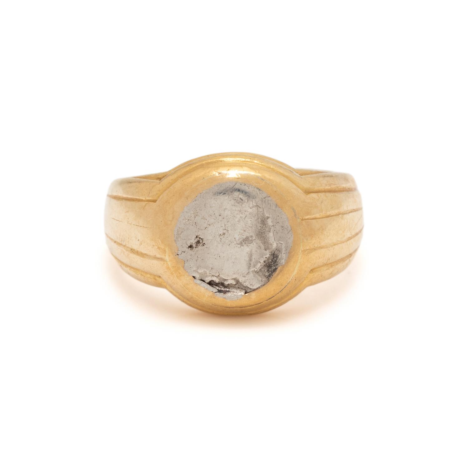 BVLGARI, YELLOW GOLD AND ANCIENT COIN RING