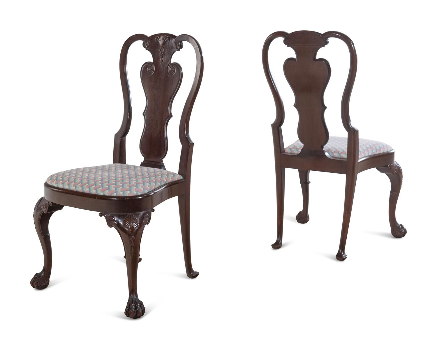 A Set of Twelve George II Style Mahogany Dining Chairs