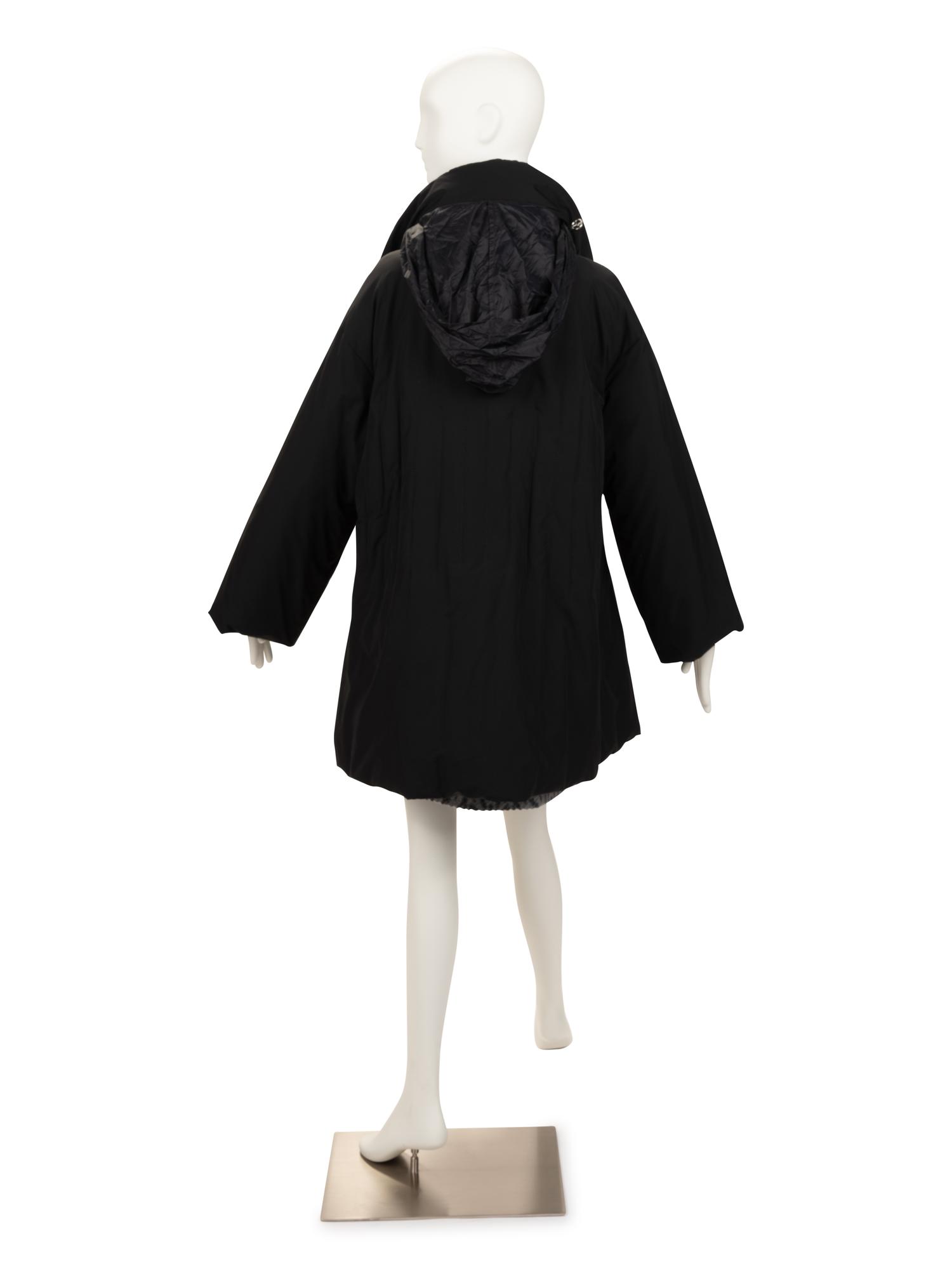 Giorgio Armani Black Nylon Puffer Coat, 2000-10s