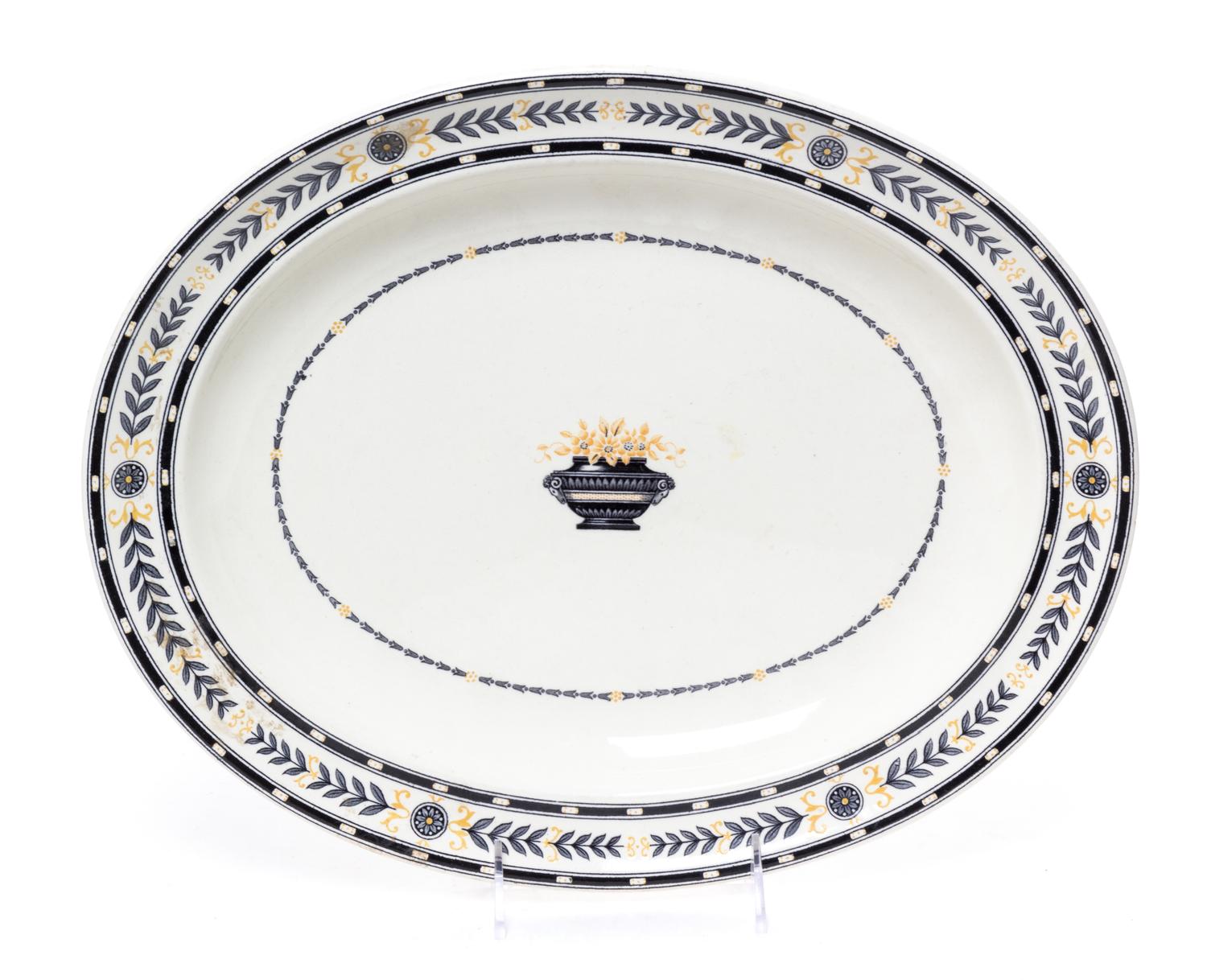 A Wedgwood Stoneware Platter Width 14 5/8 inches.