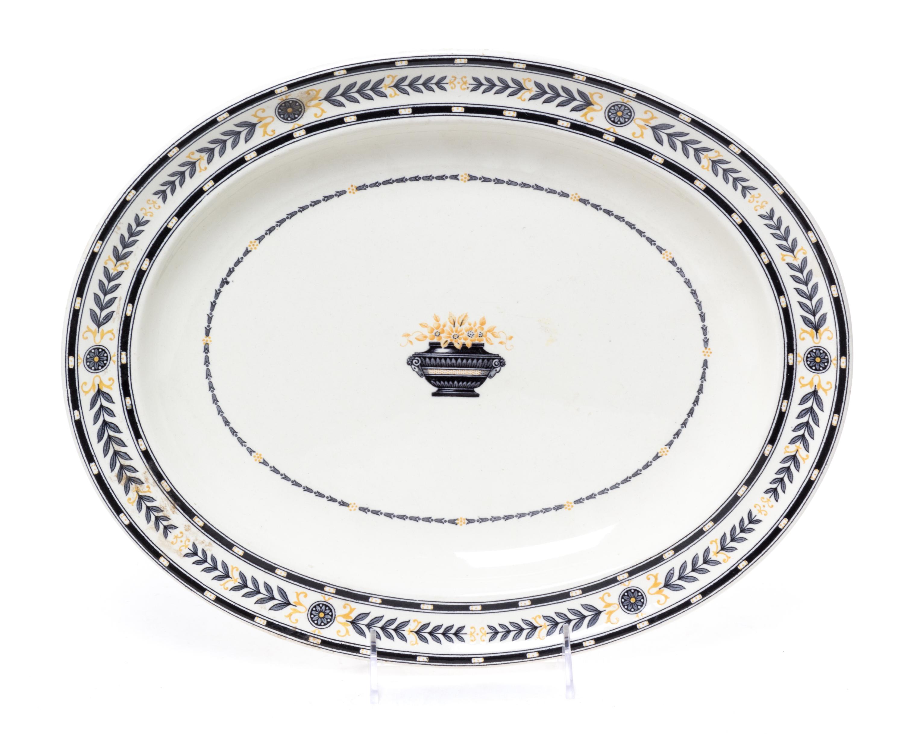 A Wedgwood Stoneware Platter Width 14 5/8 inches.