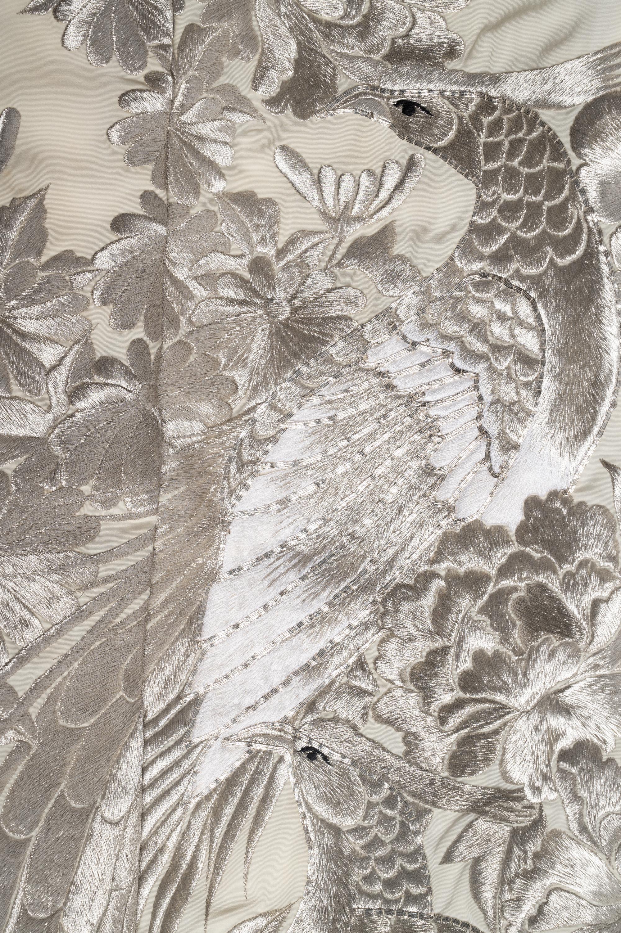 Two Embroidered Silk Robes, Furisode