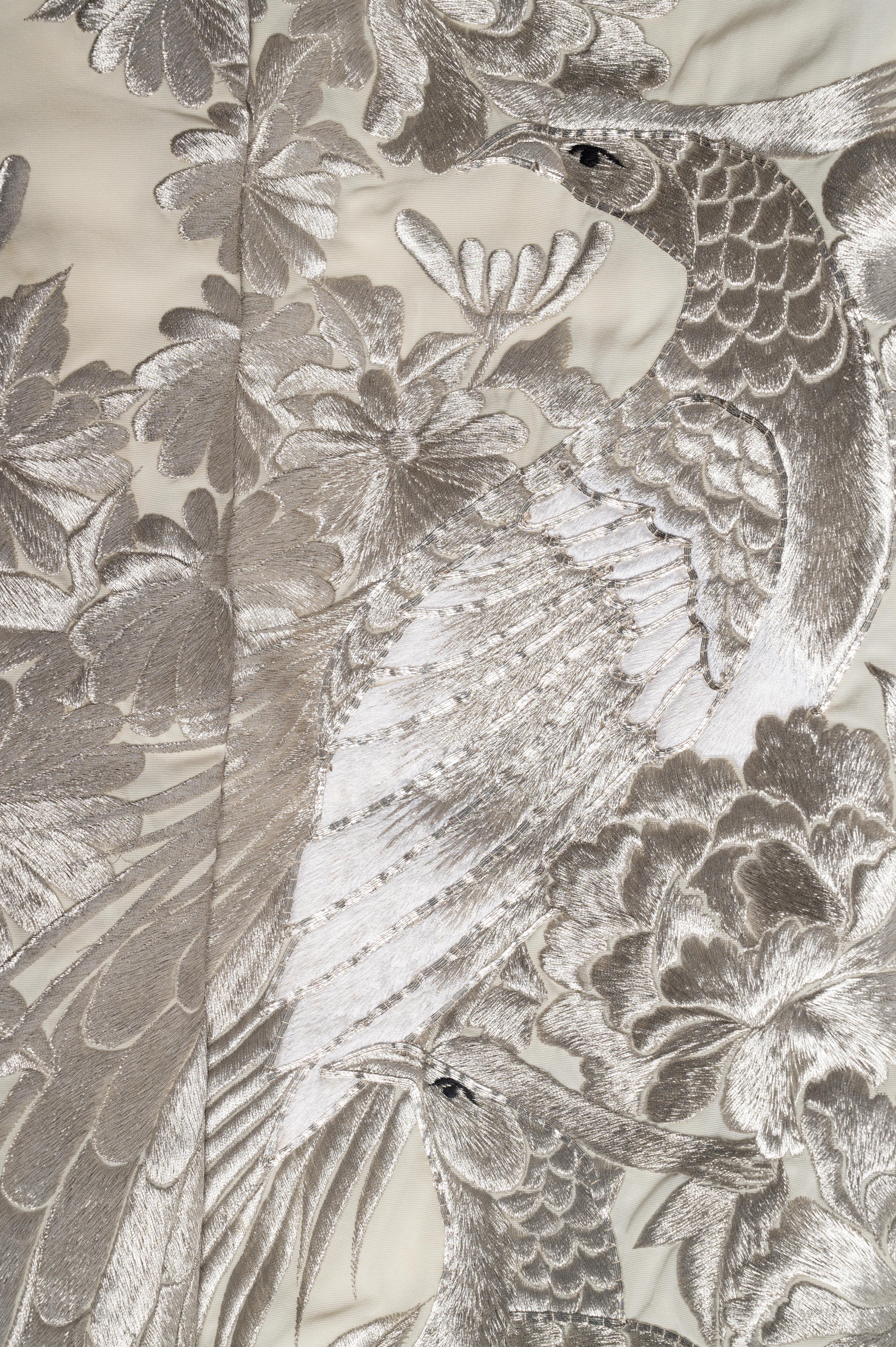 Two Embroidered Silk Robes, Furisode