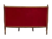 A Louis XVI Style Parcel Gilt Walnut Sofa