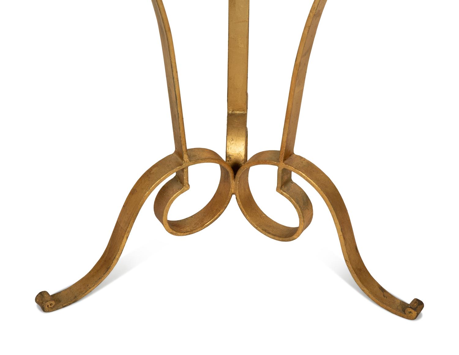 A Gilt Iron and Marble Side Table